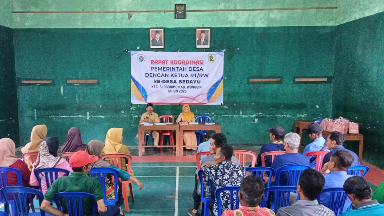 Rapat Koordinasi Bersama Ketua RT/RW Bulan Maret Desa Sedayu