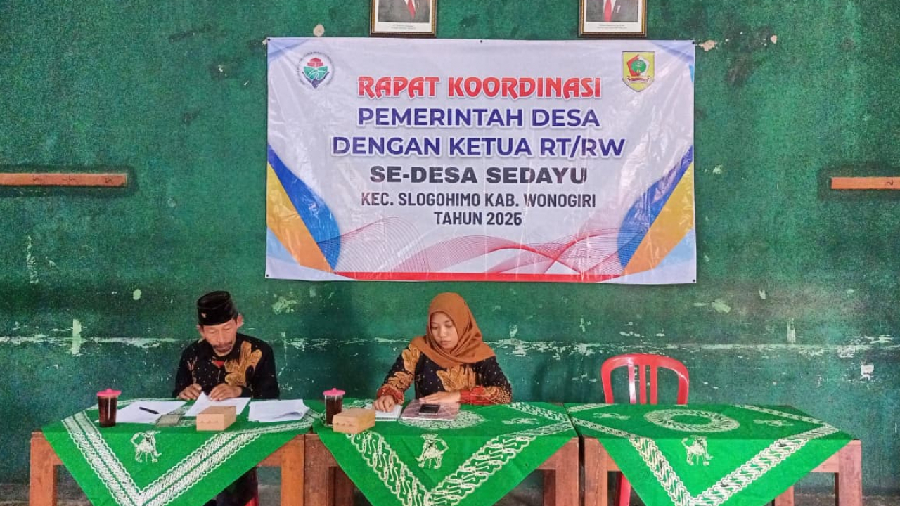 Pemerintah Desa Sedayu Gelar Rapat Koordinasi Bersama Ketua RT/RW