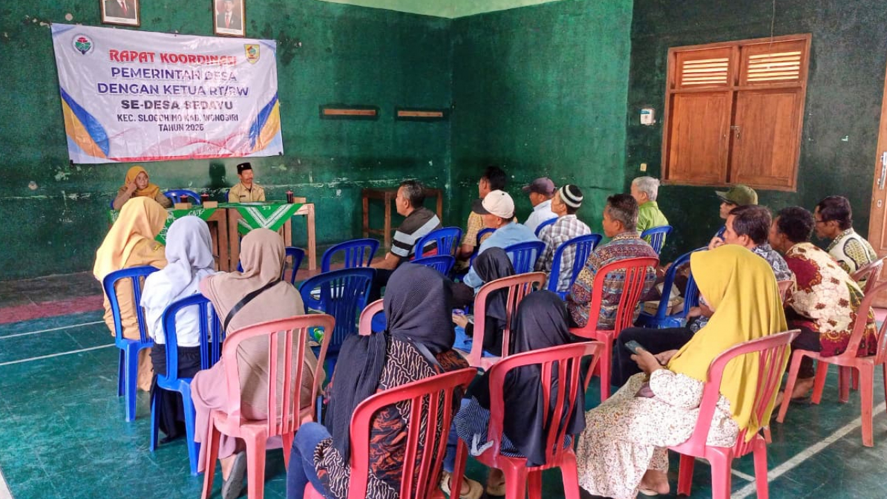 Rapat Koordinasi RT/RW Bersama Pemerintah Desa Sedayu dan Sosialisasi Sensus Ekonomi 2026