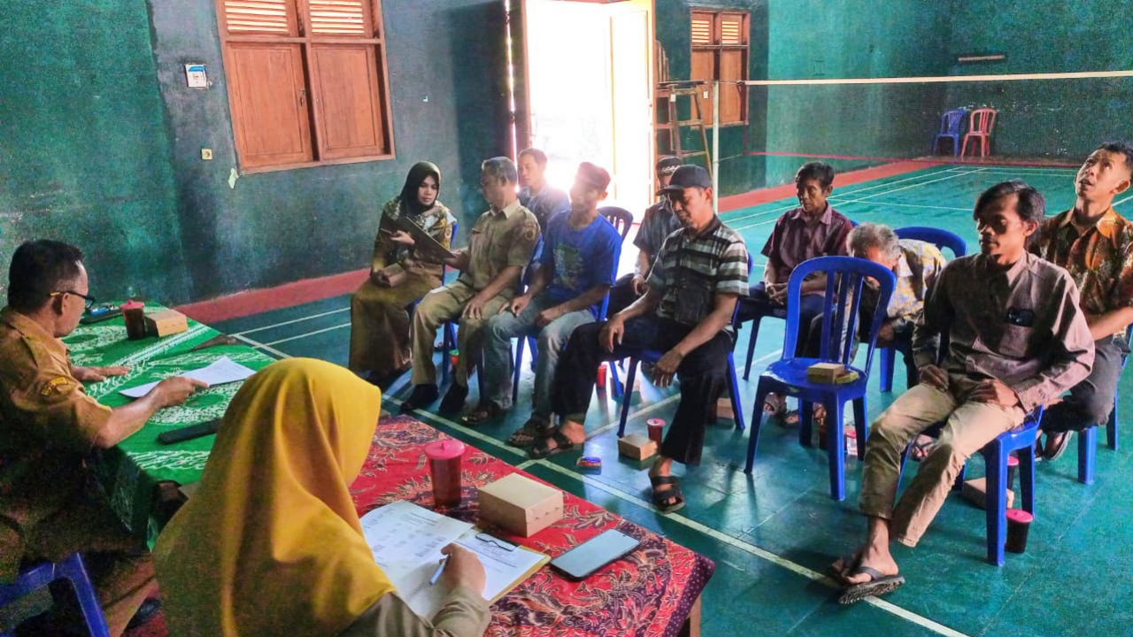 Sosialisasi Rencana Pembangunan Saluran Irigasi Tersier Dam Srengenge Desa Sedayu