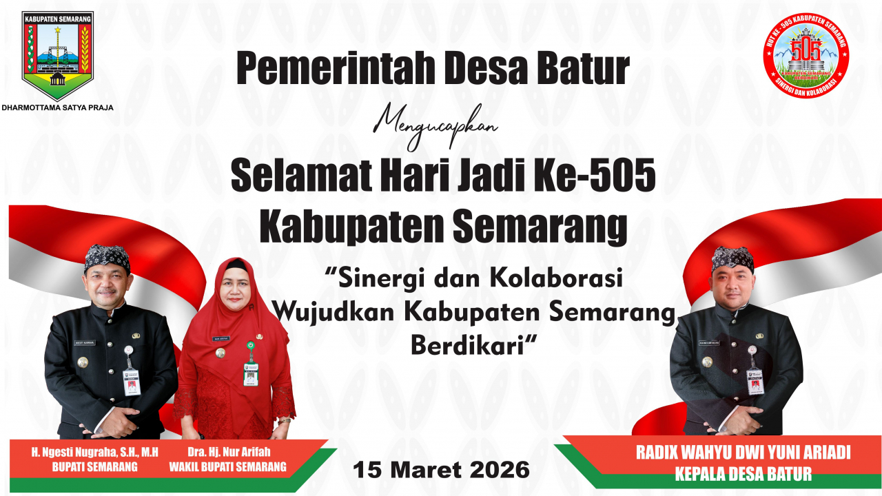 SELAMAT HARI JADI KE - 505 KABUPATEN SEMARANG