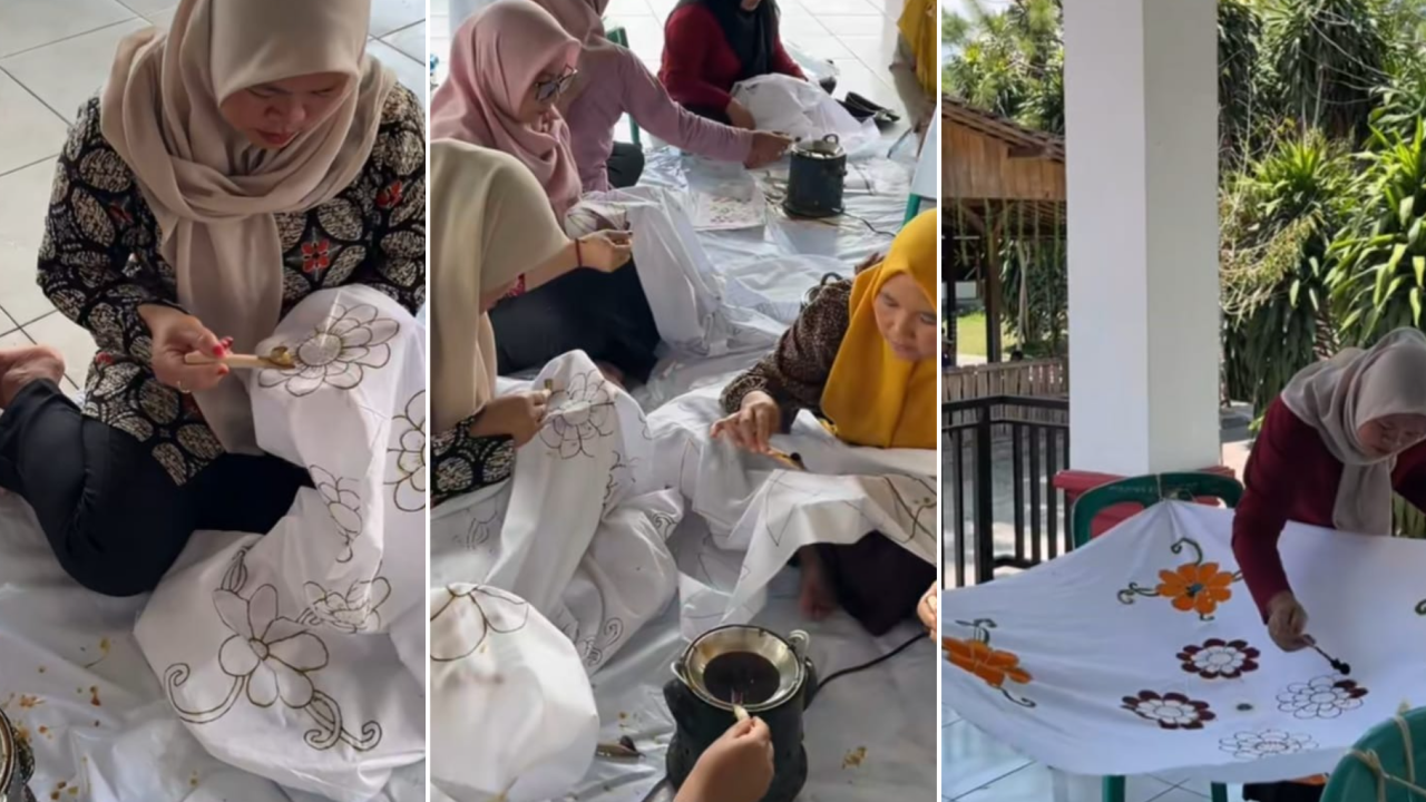 Tingkatkan Potensi Ekonomi Kreatif, Perwakilan PKK Desa Jurangmangu Ikuti Pelatihan Membatik