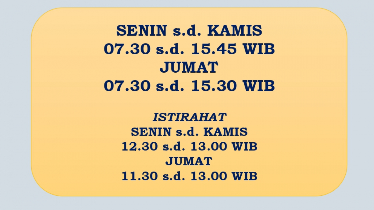JAM PELAYANAN