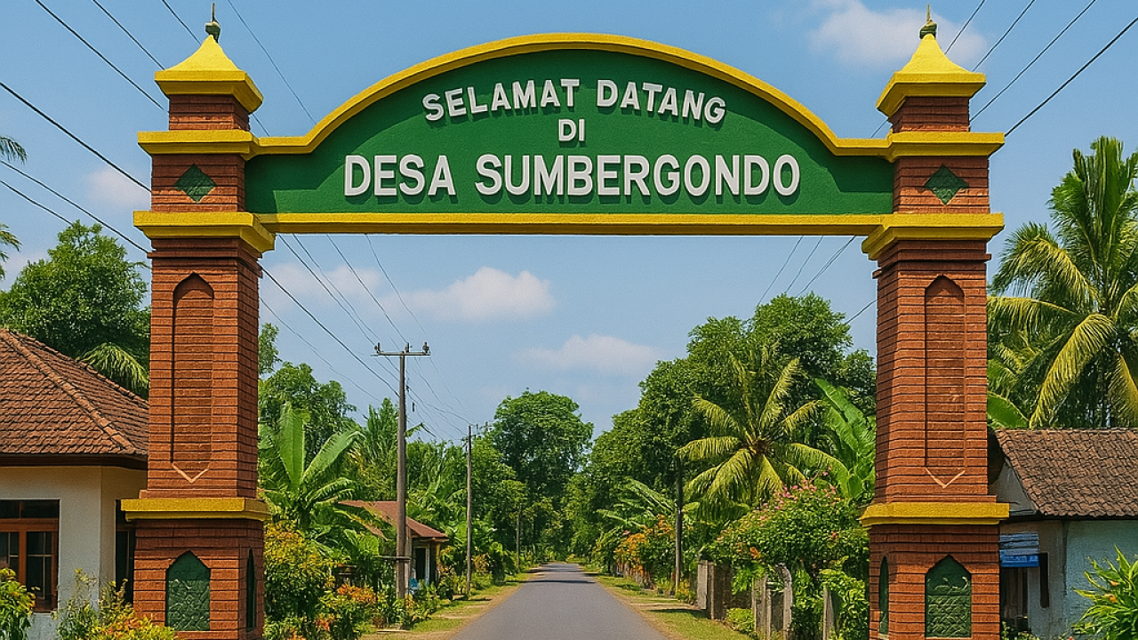 Warga Desa Sumbergondo Bersama Gotong Royong Perbaiki Jalan Akses Utama