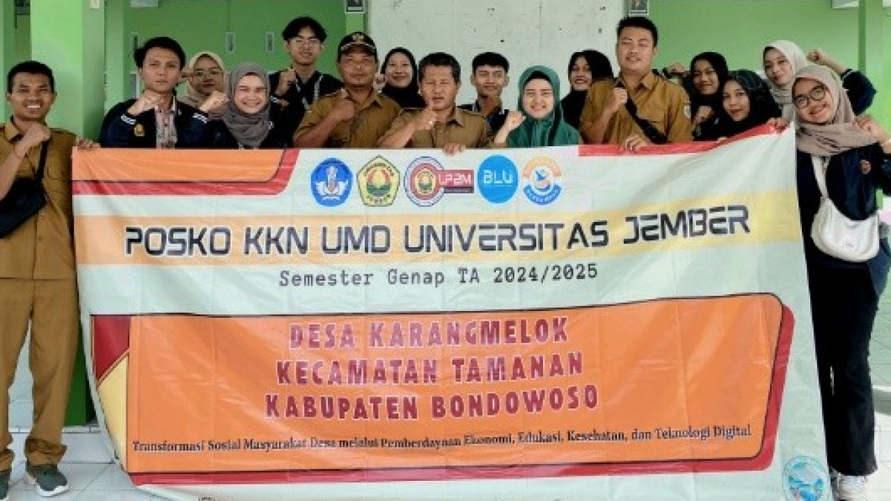 Mahasiswa Universitas Jember Resmi Diterjunkan dalam Program KKN Membangun Desa di Desa Karang Melok, Kecamatan Tamanan, Kabupaten Bondowoso