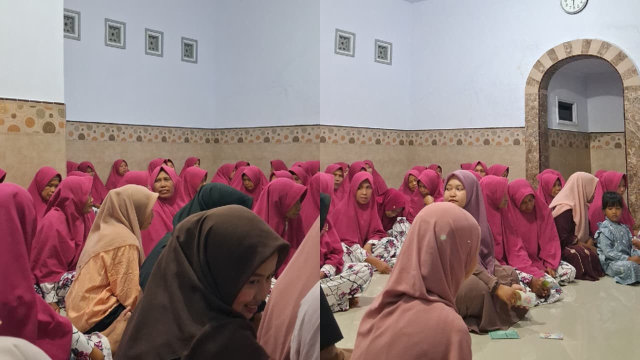 Mahasiswa KKN UINSA Hadiri Pengajian Rutin RK (Rukun Kifayah) Bersama Ibu-Ibu Desa Karang Melok