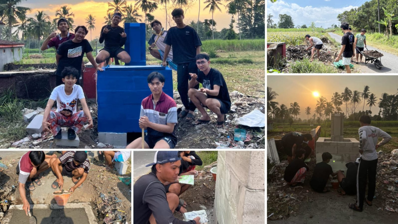 Menuju Desa Berkelanjutan, KKN UNMUH Jember Bangun TPS Minim Asap
