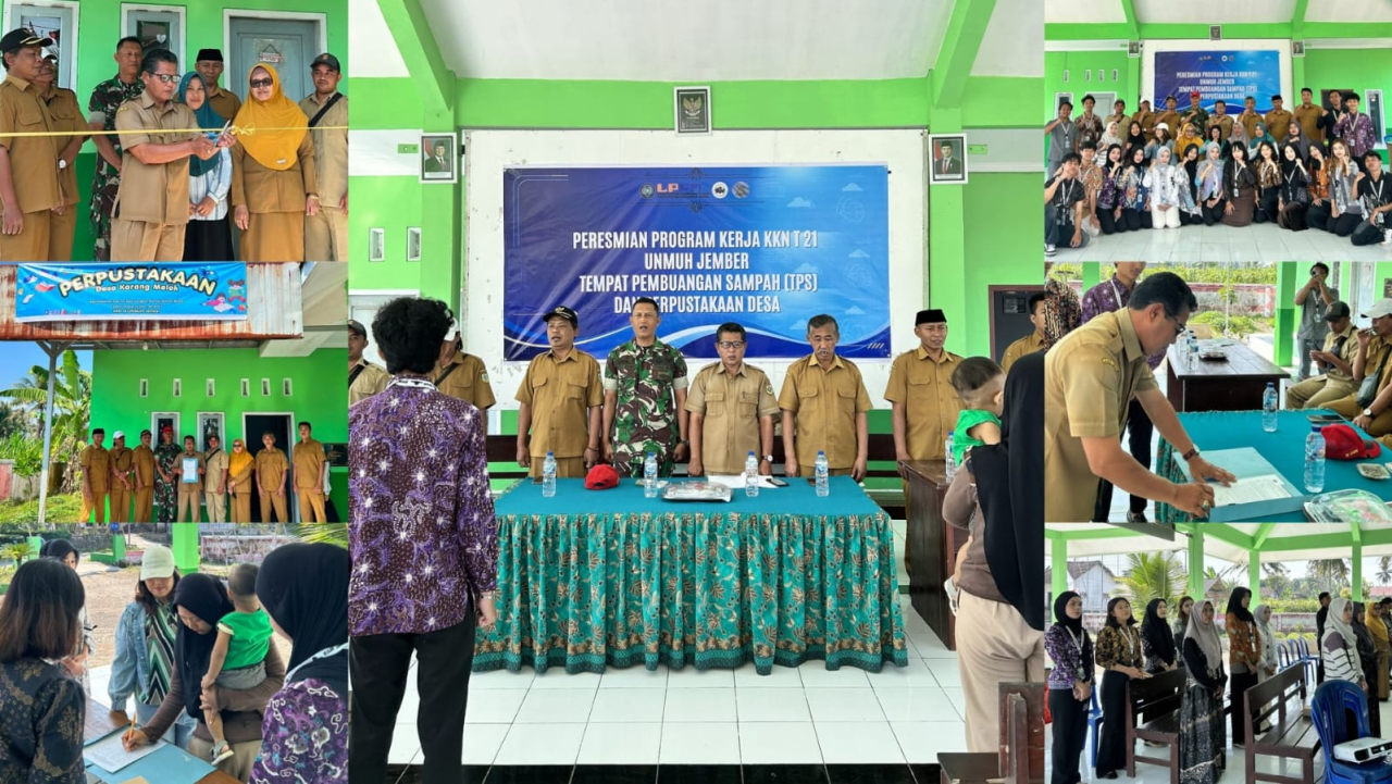 Wujudkan Program Berkelanjutan, KKN UNMUH Resmikan TPS dan Perpustakaan Desa