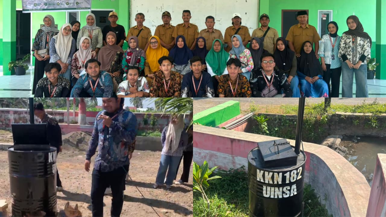 Wujudkan Pengelolaan Sampah yang Berkelanjutan, Mahasiswa KKN UINSA Luncurkan Program INSPIRE melalui sosialisasi Insenerator di Desa Karang Melok