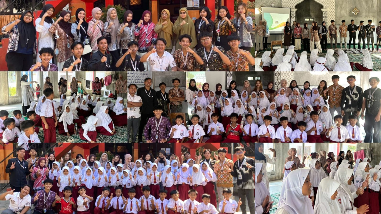 KKN Kelompok 21 UNMUH Sosialisasikan Penanggulangan Sampah dan Eco Brick di SDN Karang Melok 1