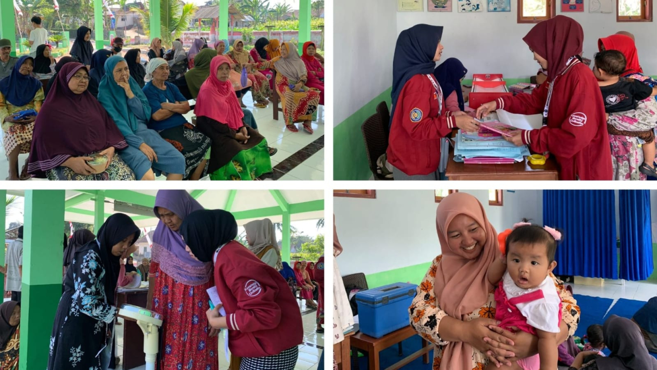 Sehat Bersama di Karang Melok, Mahasiswa KKN Turut Dampingi Pelayanan Posyandu