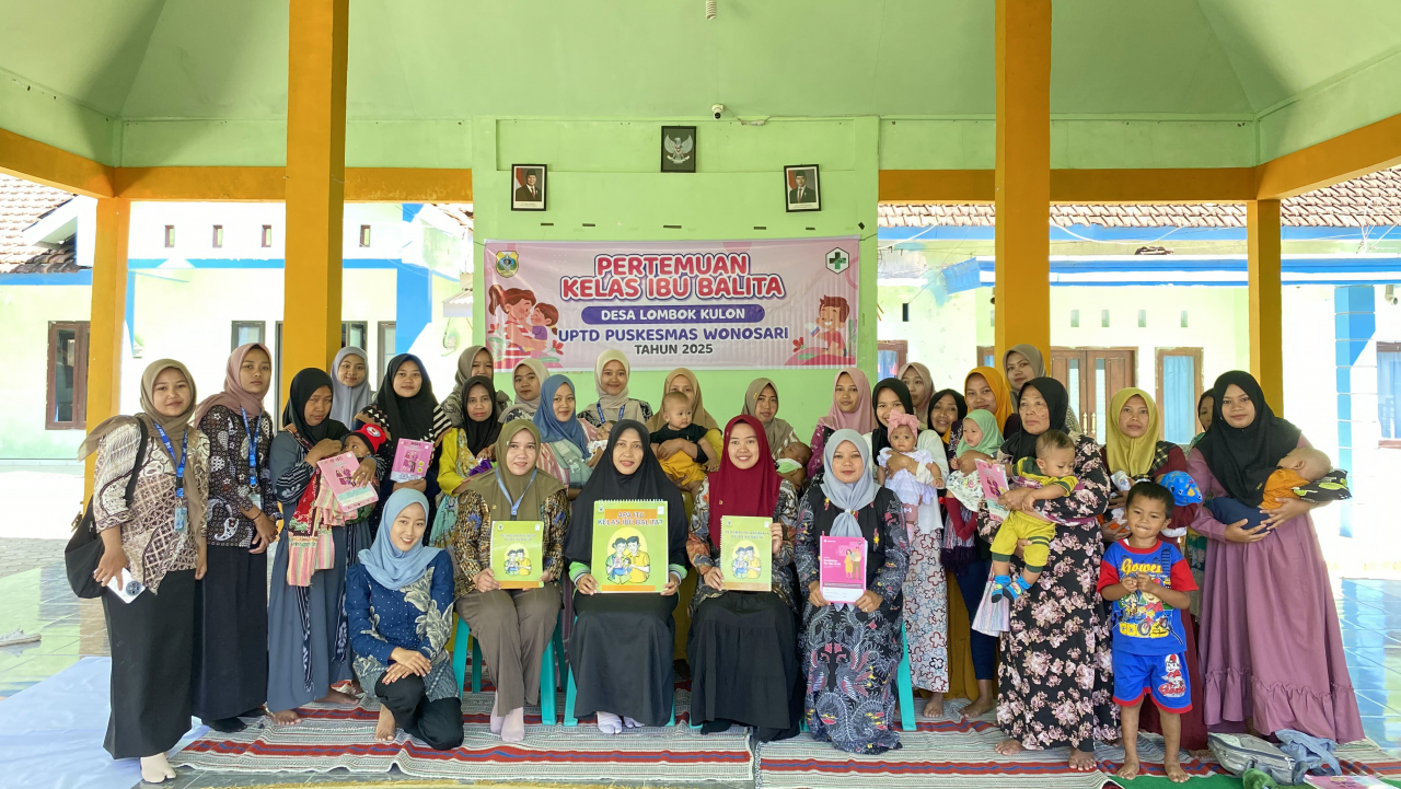 Pertemuan Kelas Ibu Balita di Desa Lombok Kulon Bersama UPTD Puskesmas Wonosari