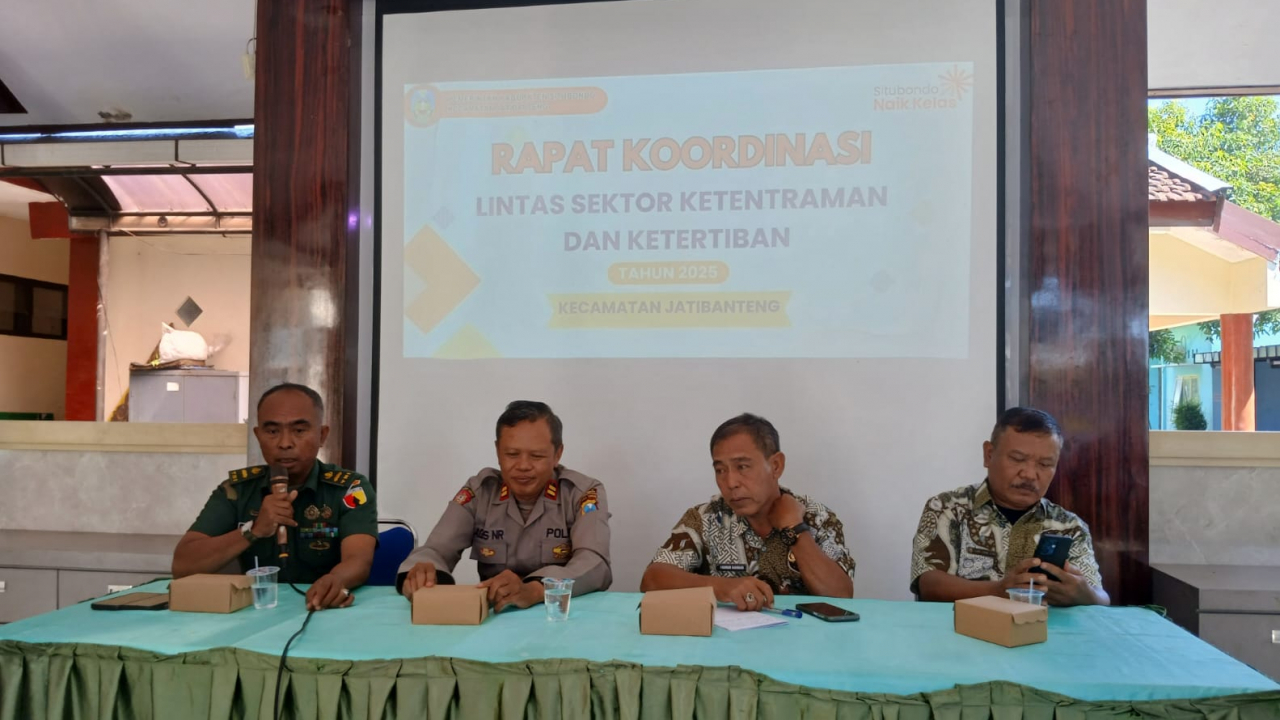 Rapat Koordinasi Lintas Sektor Ketentraman dan Ketertiban Tahun 2025 Kecamatan Jatibanteng
