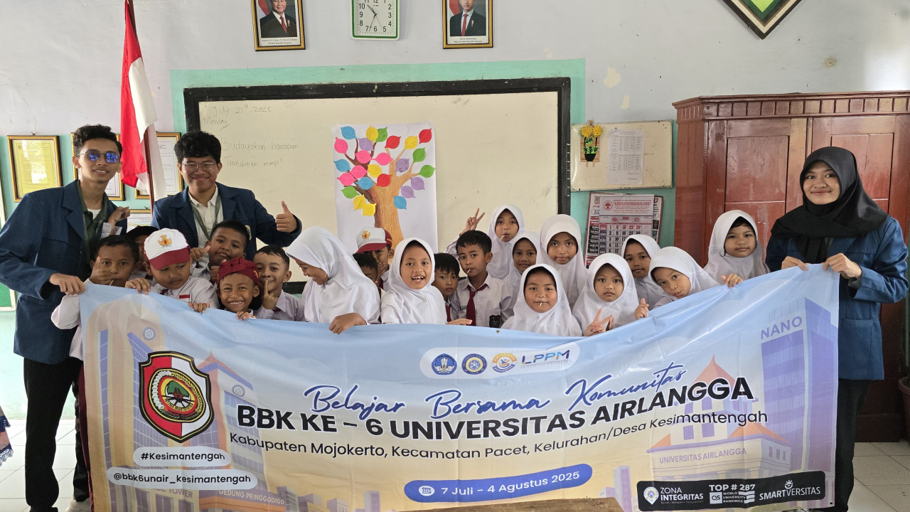 Tumbuhkan Mimpi Sejak Dini! KKN UNAIR Ajak Siswa SD Kesimantengah Berani Bermimpi Besar