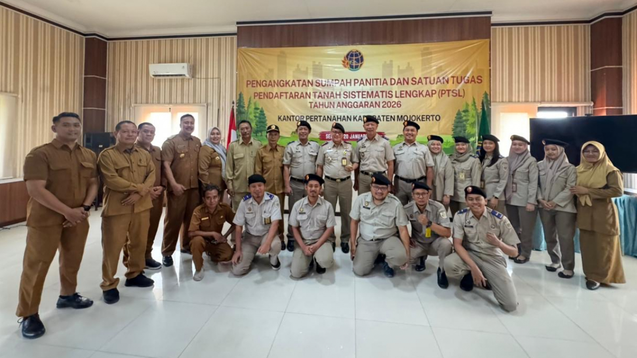 Desa Kesimantengah Termasuk 20 Desa Lokasi Program PTSL Tahun 2026 di Kabupaten Mojokerto