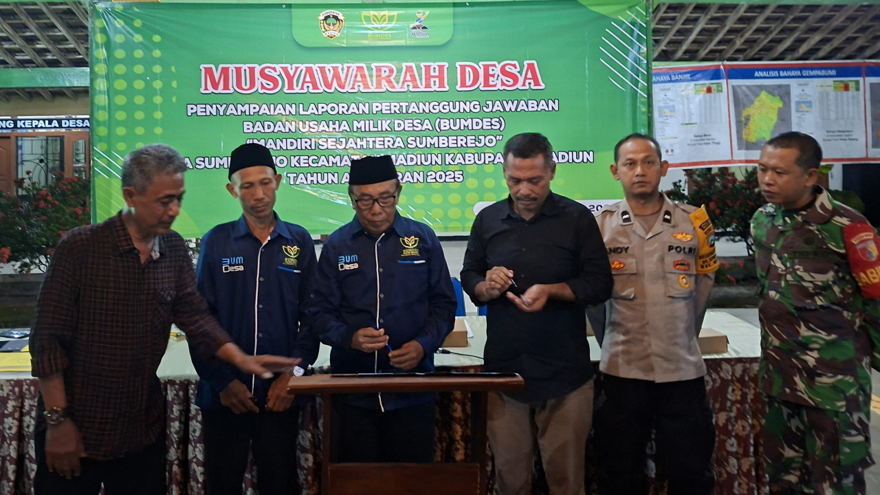 BUMDes Sumberejo Sampaikan LPJ Tahun 2025, Catat Laba Rp50 Juta dan Setor PAD Rp10 Juta