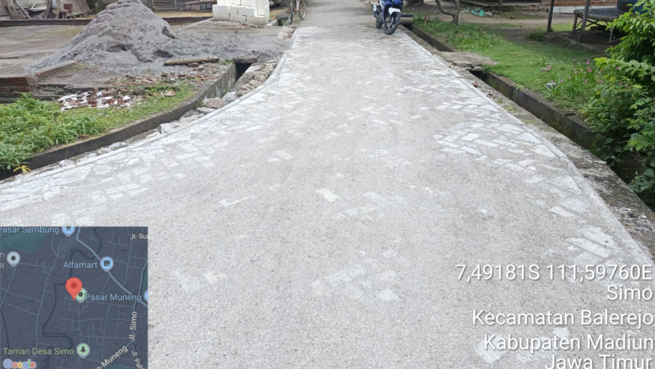 Pembangunan jalan paving