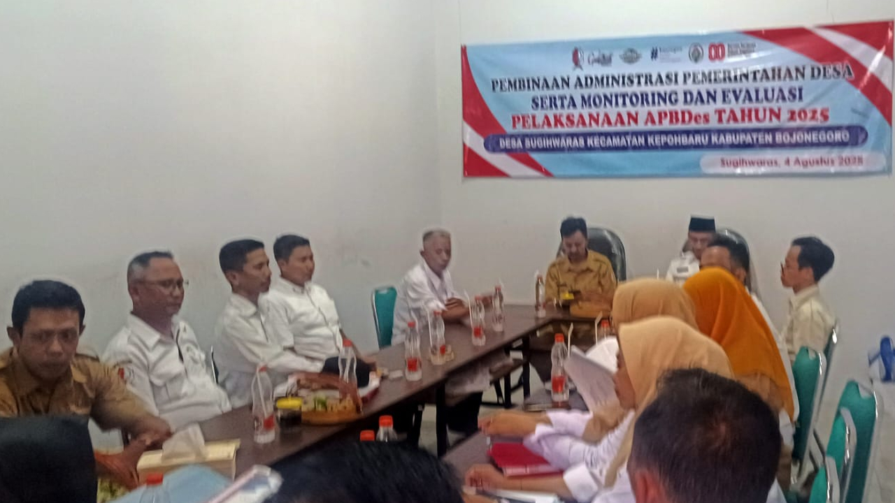 Pembinaan Administrasi dan Evaluasi APBDes 2025 di Desa Sugihwaras