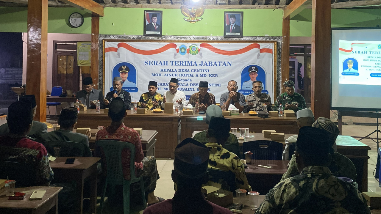 SERAH TERIMA JABATAN KEPALA DESA CENTINI KEPADA PJ. KEPALA DESA BERLANGSUNG KHIDMAT