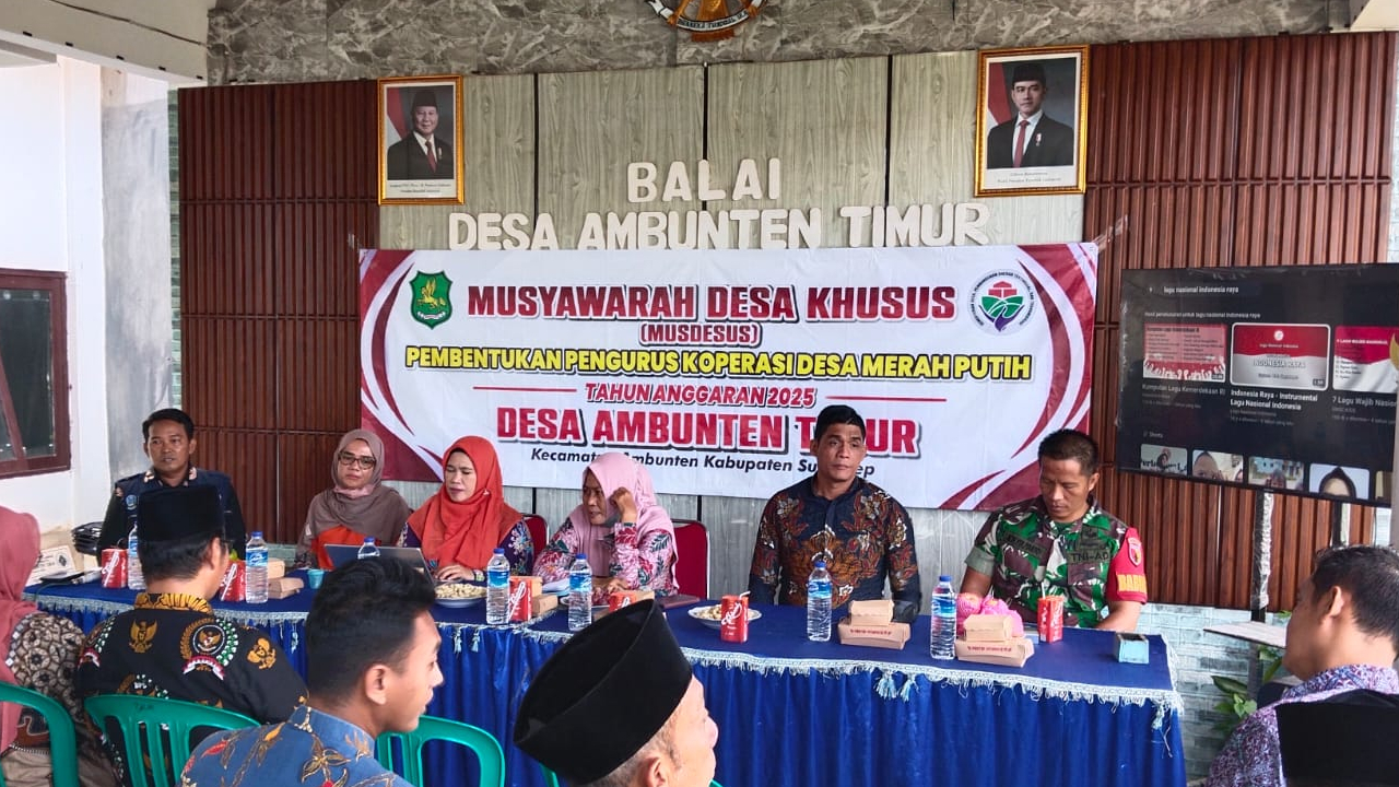 Musyawarah Desa Pembentukan Koperasi Desa Merah Putih di Ambunten Timur