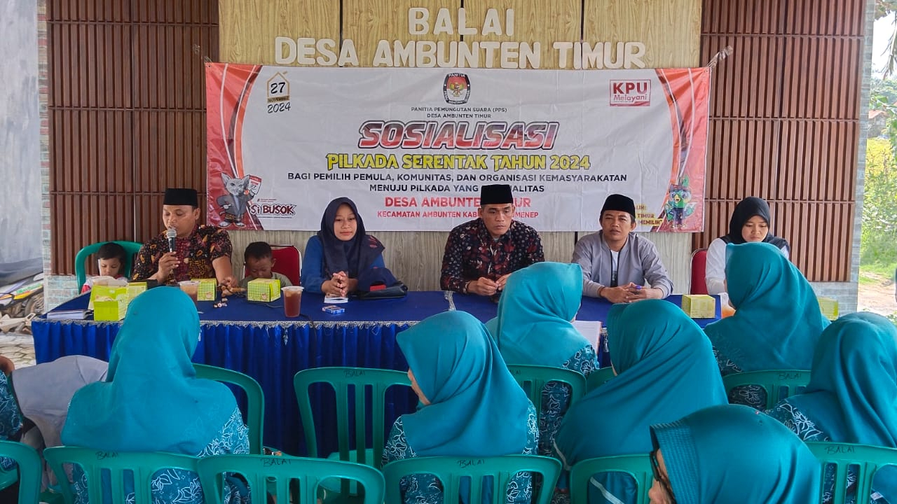 Sosialisasi Pilkada Serentak 2024 bagi PKK Desa Ambunten Timur