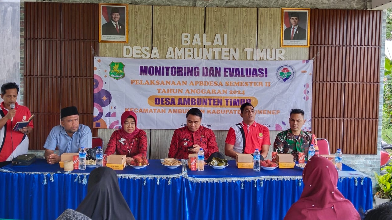 Monitoring dan Evaluasi APBDesa Semester II Tahun 2024 di Desa Ambunten Timur