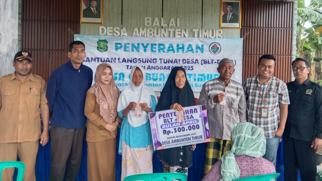Penyaluran BLT Dana Desa Bulan April 2025 di Desa Ambunten Timur
