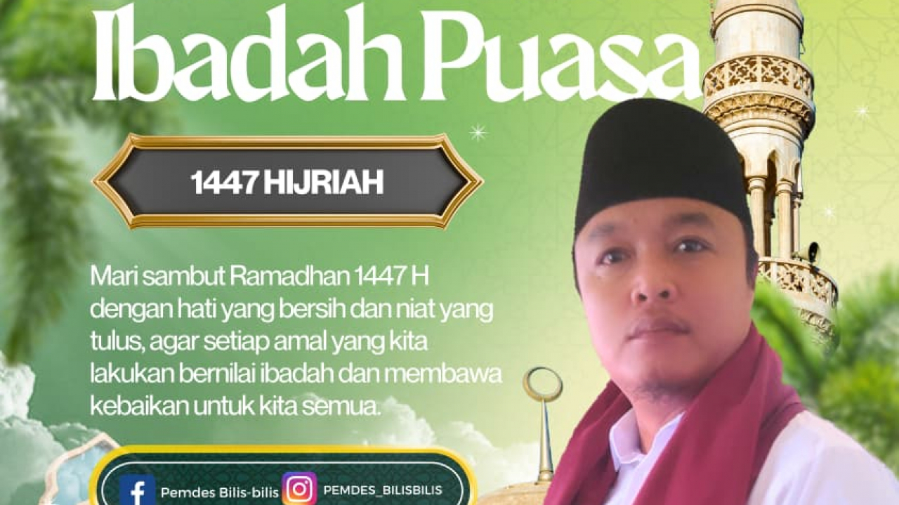 Ucapan Pemerintah Desa Bilis-bilis Kecamatan Arjasa Kepada Warga Desa Bilis-bilis Selamat Menjalankan Ibadah Puasa 1447 Hijriah