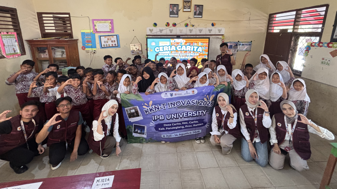 Ceria Carita, Mahasiswa KKN-T Inovasi IPB Edukasi Gizi Seimbang kepada Siswa SDN Carita 1 melalui Pembelajaran Interaktif