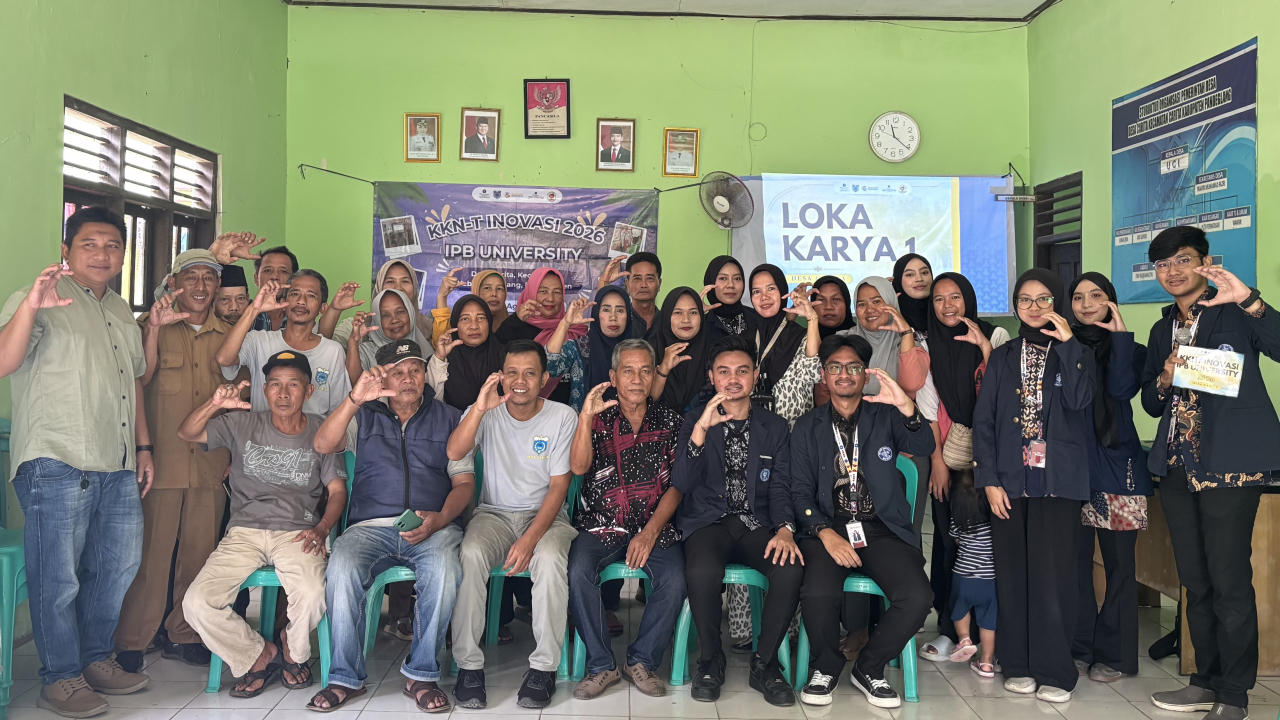 Lokakarya I KKN-T Inovasi IPB Desa Carita Jadi Ruang Kolaborasi Mahasiswa dan Masyarakat dalam Merancang Program Pengabdian