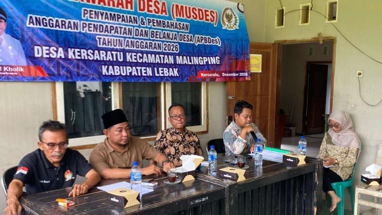 MUSDES PEMBAHASAN DAN PENGESAHAN RANCANGAN APBDesa  2026