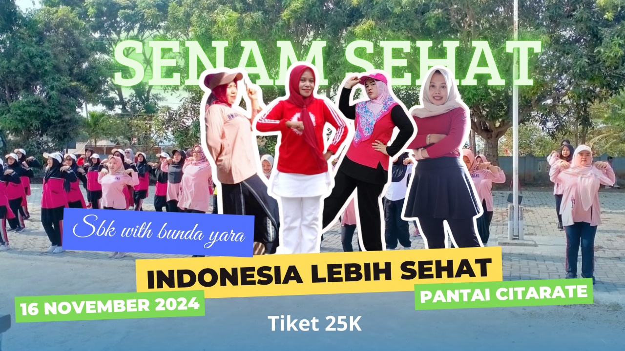 Senam Sehat di Pantai Citarate dapatkan Hadiah Dorprize