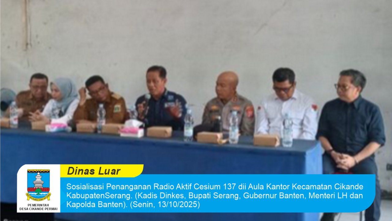 Apel Satgas dan Sosialisasi Radiasi Radio Akrif CS.137 di Aula Kecamatan Cikande
