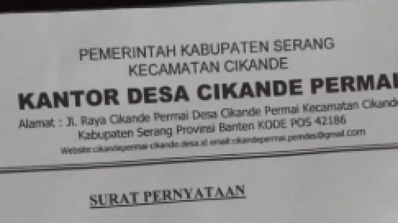 SUrat Pernyataan Bersama