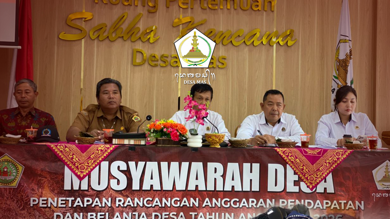 Musyawarah Desa Penetapan RAPBDes Tahun Anggaran 2026 Desa Mas