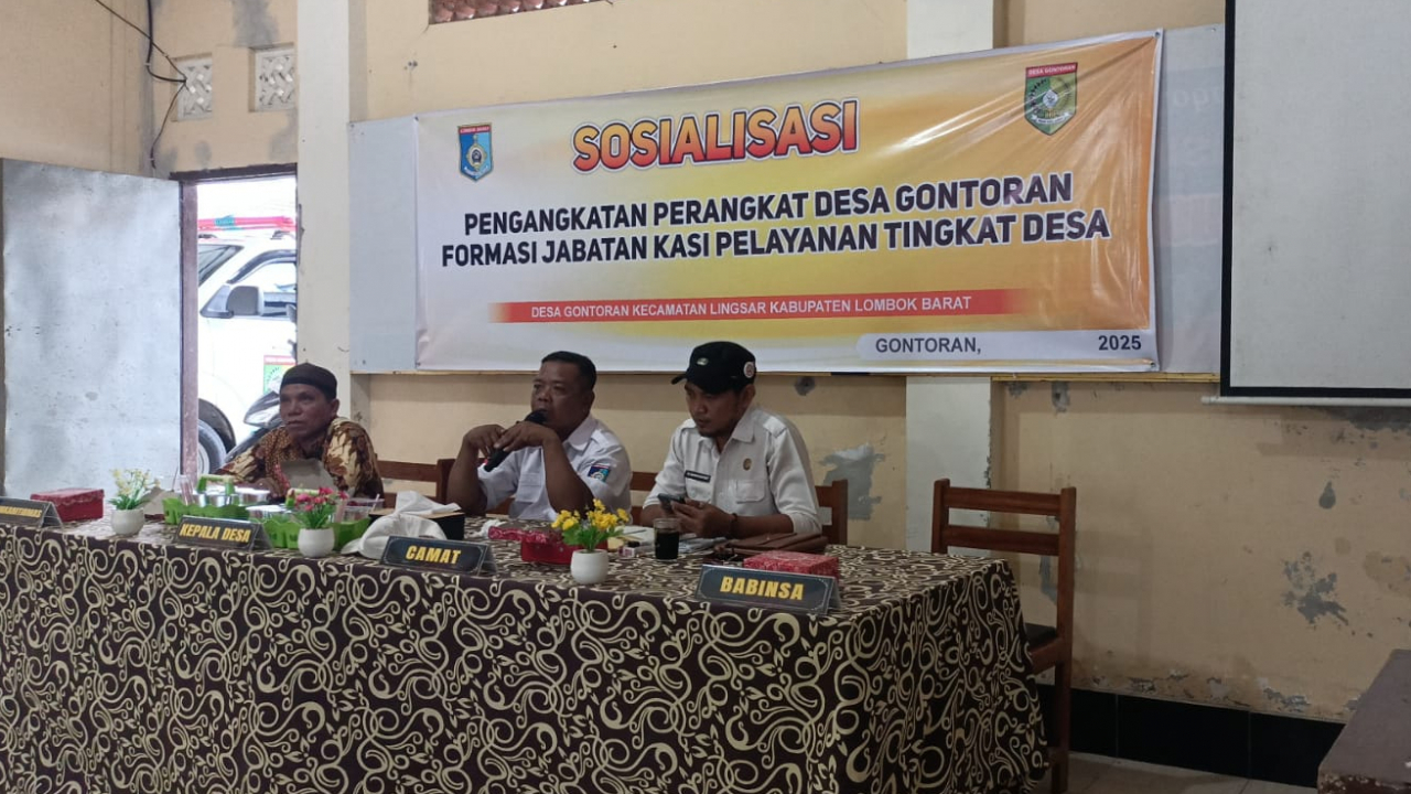 Sosialisasi Pengangkatan Perangkat Desa di Gontoran