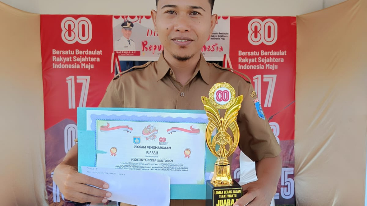 Desa Gontoran Borong Prestasi di HUT RI ke-80: Juara 2 Lomba Gerak Jalan