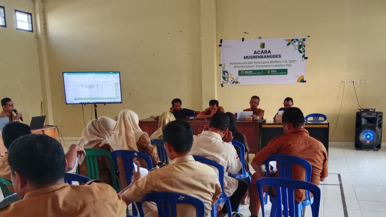 Pembahasan dan Penetapan Rencana Kerja Pemerintah Desa (RKPDES) Tahun Anggaran 2027
