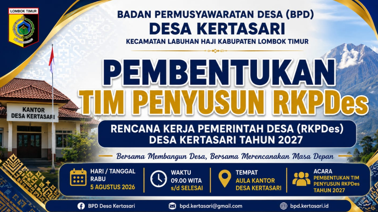PEMBENTUKAN TIM PENYUSUN RKPDes DESA KERTASARI TAHUN 2027