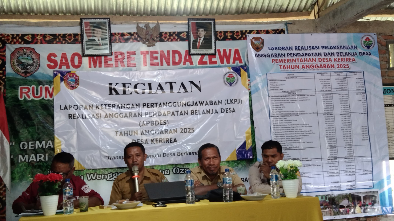 LKPJ Desa Kerirea 2025: Transparansi Anggaran Terwujud