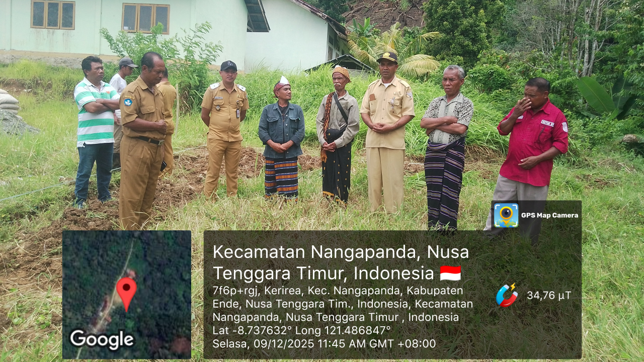 Peletakan Batu Pertama Gedung MBG di Desa Kerirea, Kec.Nangapanda-Ende
