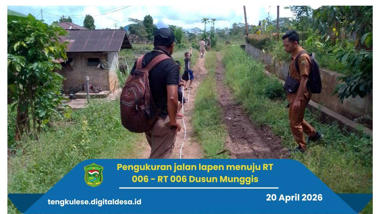 “Akses Terbuka, Harapan Tumbuh: Pengukuran Jalan Lapen RT 005–006 Dusun Munggis Dimulai”