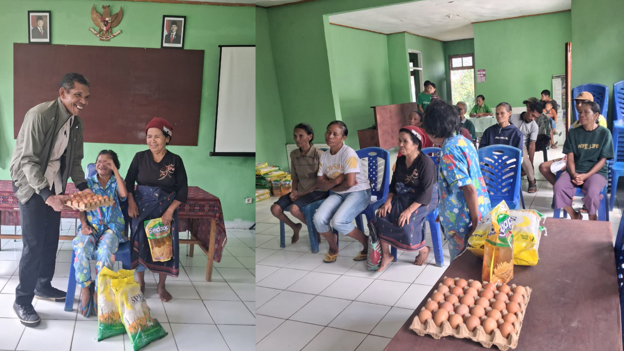 Pemerintah Desa Tengku Lese Serahkan Bantuan Sembako kepada Kelompok ODDP