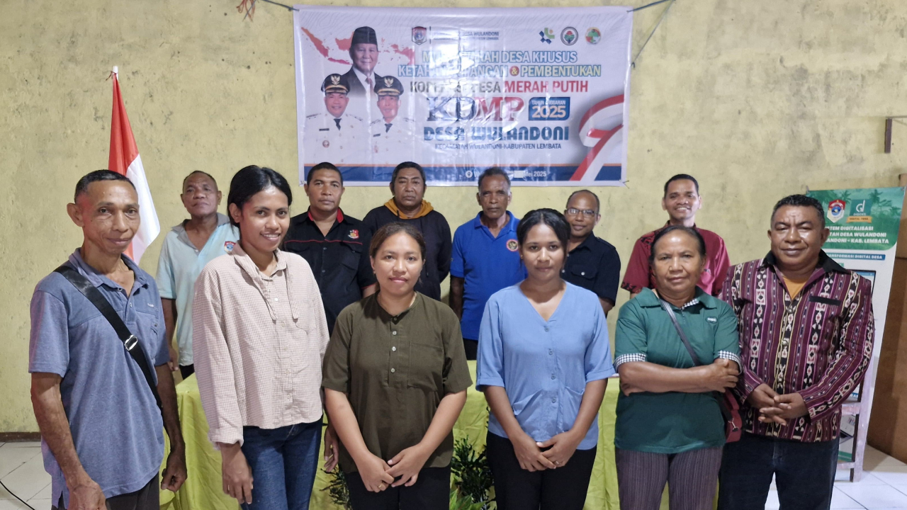 Musyawarah Desa Khusus Ketahanan Pangan dan Pembentukan Koperasi "Merah Putih Wulandoni" Digelar di Kantor Desa Wulandoni