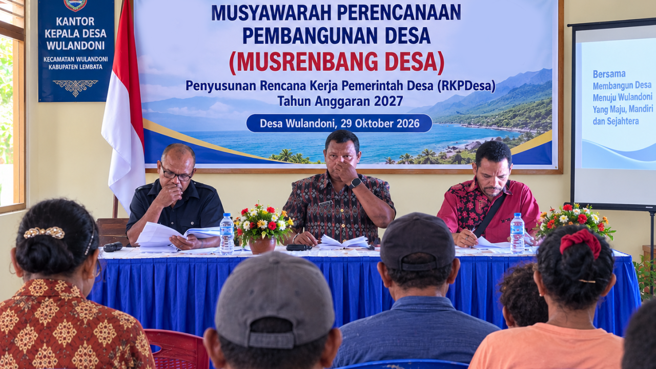 PEMERINTAH DESA WULANDONI GELAR MUSRENBANG DESA TAHUN 2026 UNTUK MENYUSUN RENCANA PEMBANGUNAN TAHUN 2027