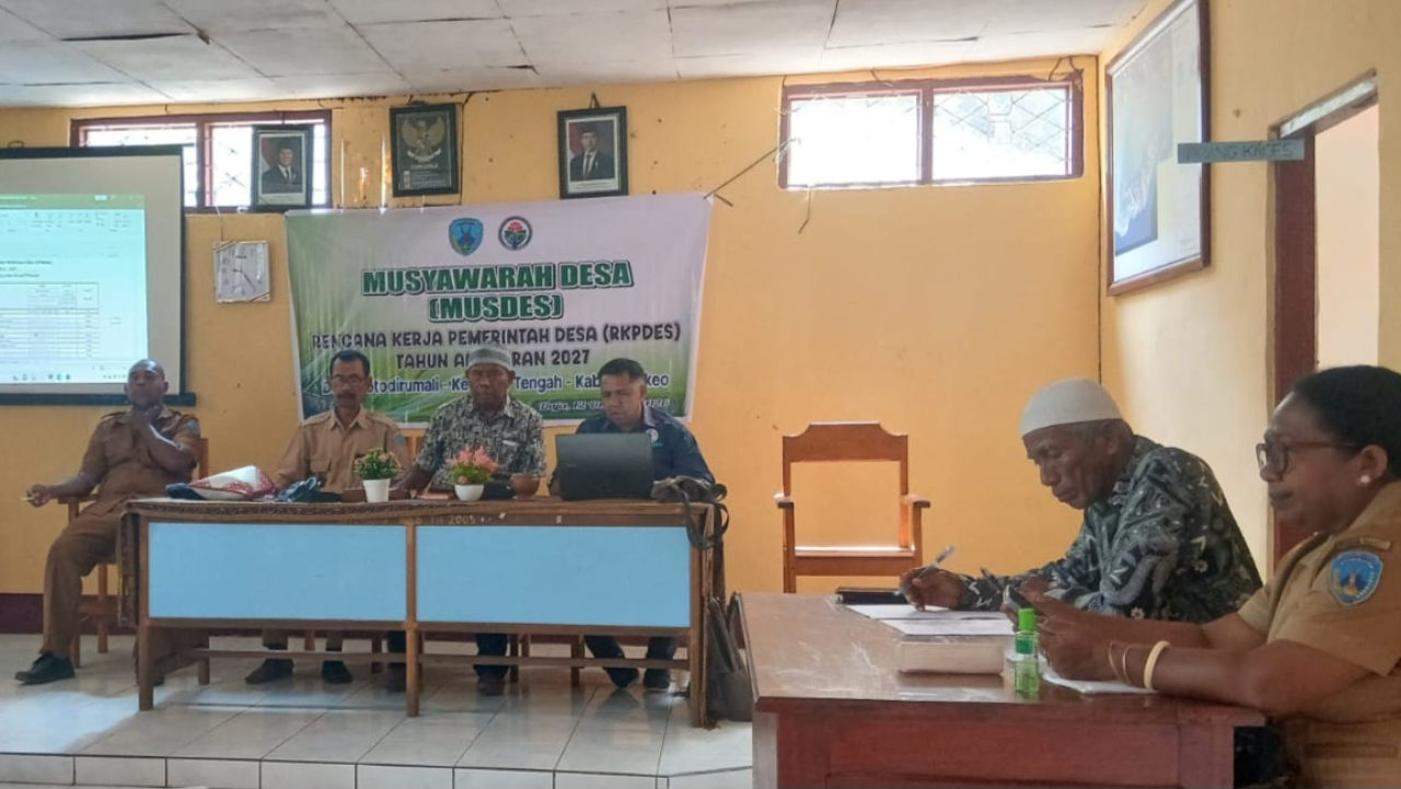 Pemerintah Desa (Pemdes) Kotodirumali secara resmi menggelar Musyawarah Desa (Musdes) dalam rangka penyusunan Rencana Kerja Pemerintah Desa (RKPDes) Tahun Anggaran 2027.