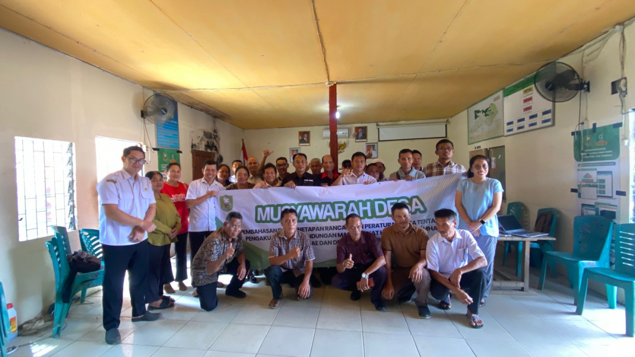 MUSYAWARAH DESA PEMBAHASAN DAN PENETAPAN RANCANGAN PERATURAN DESA TENTANG PENGAKUAN DAN PERLINDUNGAN MASYARAKAT HUKUM ADAT DESA LUBUK SABUK