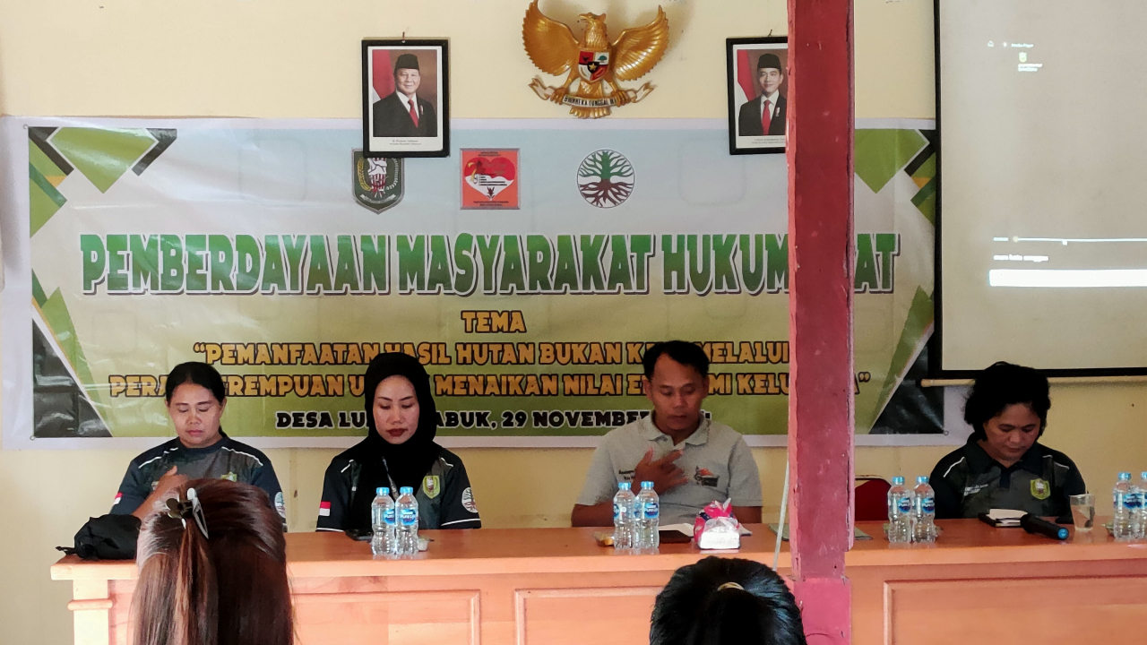 PEMBERDAYAAN MASYARAKAT HUKUM ADAT Tema "Pemanfaatan Hasil Hutan Bukan Kayu Melalui Peran Perempuan Untuk Menaikan Nilai Ekonomi Keluarga"