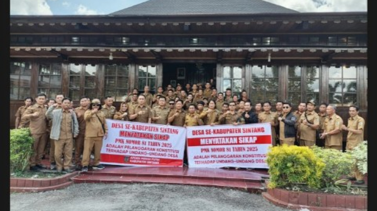 Desa Bersatu Se-Kabupaten Sintang Tolak Peraturan Menkeu Nomor 81 Tahun 2025