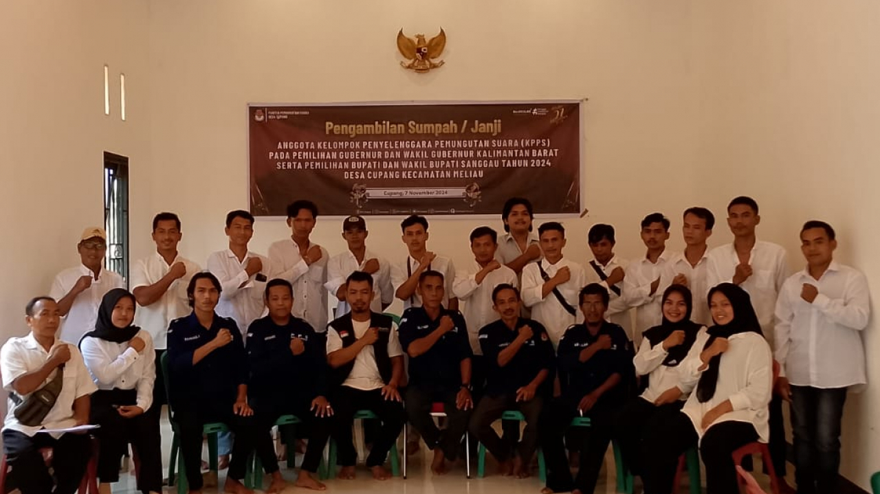 Pelaksanaan Pengambilan Sumpah/Janji Anggota KPPS Desa Cupang